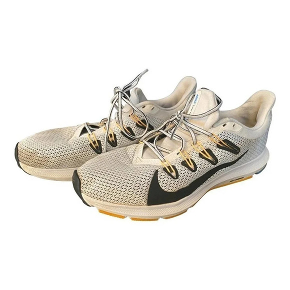 Nike Running Sneakers Mens 9.5 Athletic Lace Up White Black Walking Shoes - Picture 7 of 10